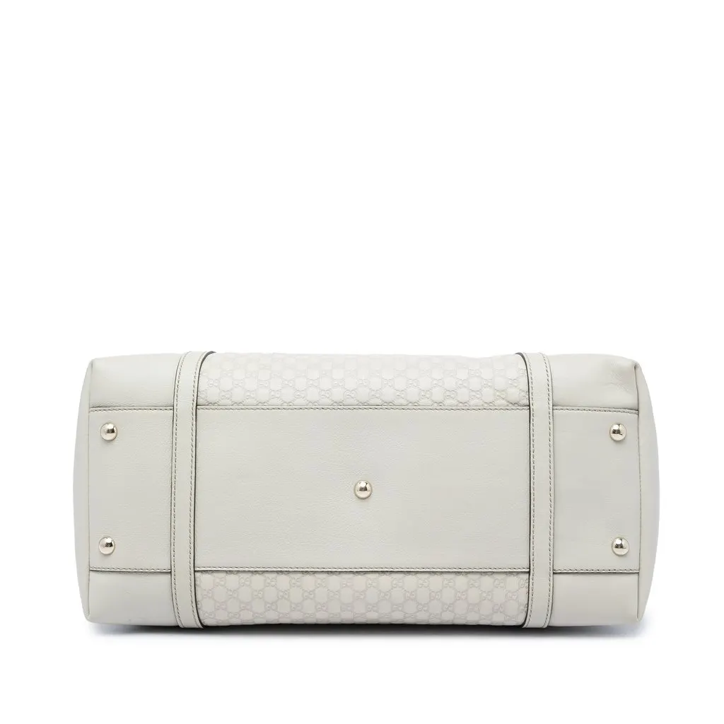 Gucci Large Microguccissima Nice Dome Satchel White Leather Very good - Inside View