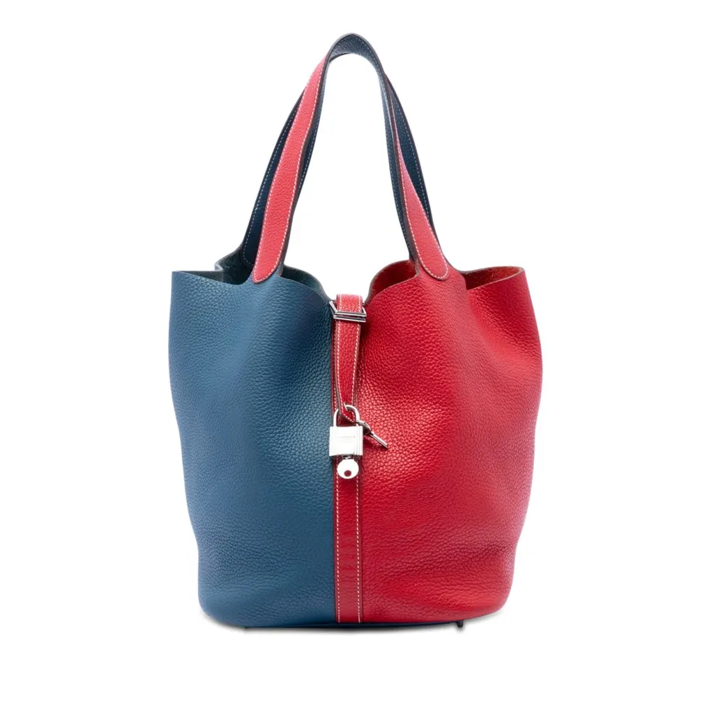 Hermès Bicolor Clemence Picotin Lock 26 Red Leather Very good - Front View