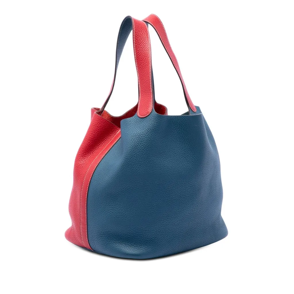 Hermès Bicolor Clemence Picotin Lock 26 Red Leather Very good - Back View