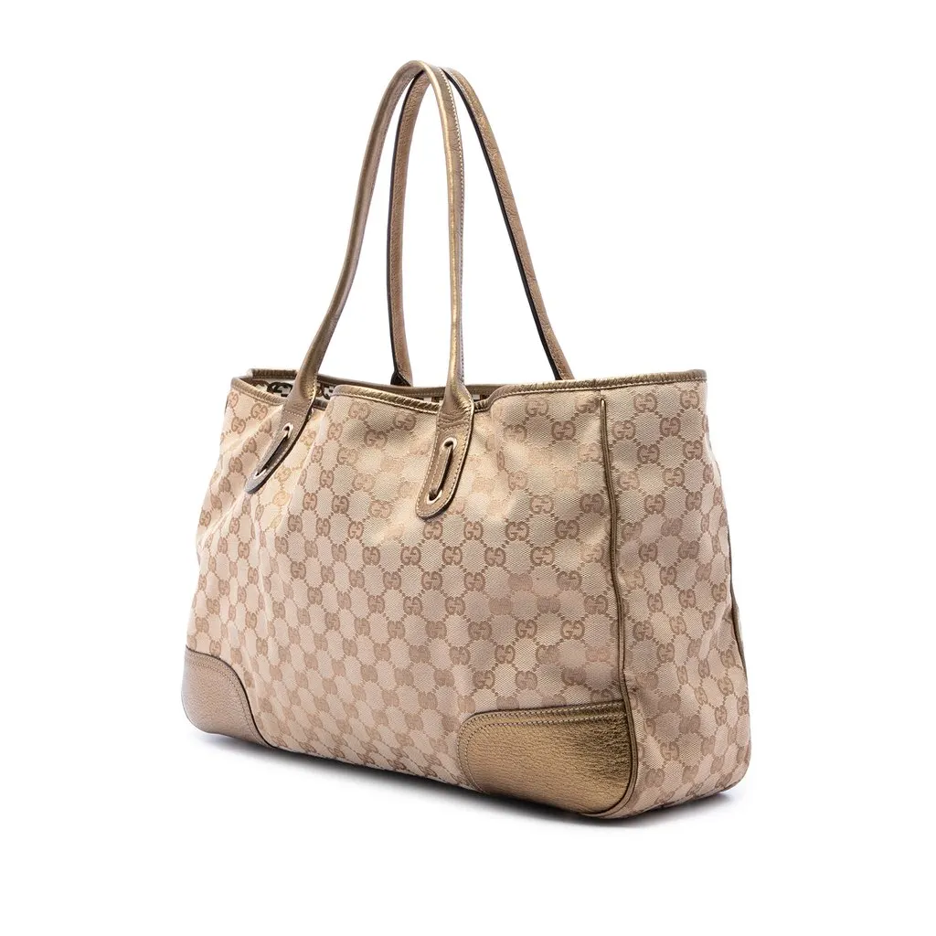 Gucci GG Canvas Princy Tote Beige Canvas Good - Back View