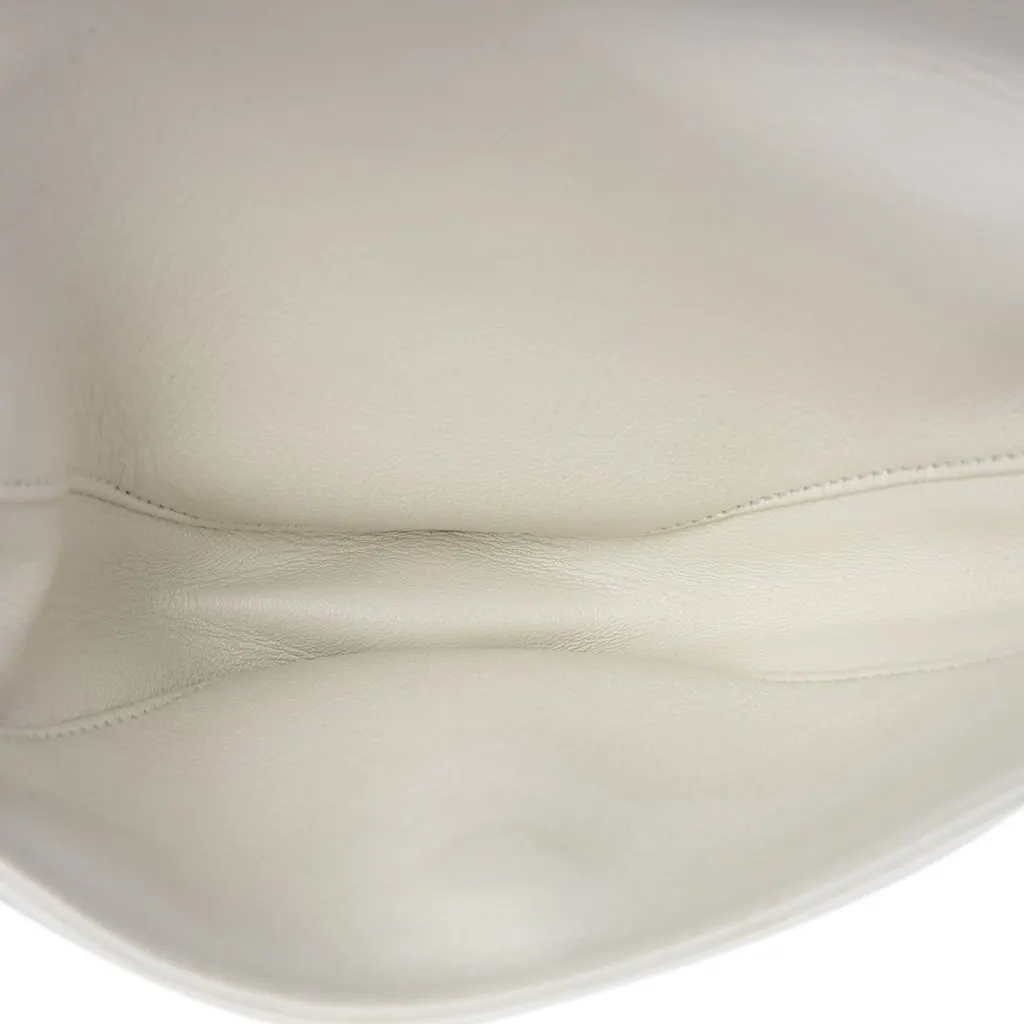 Celine Smooth Calfskin Logo Triangle Crossbody White Leather Very good - Model View
