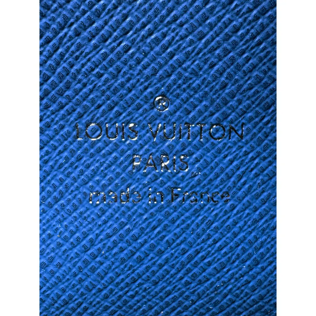 Louis Vuitton Damier Graphite Giant Alpha Wearable Wallet Blue Canvas Good - Box View
