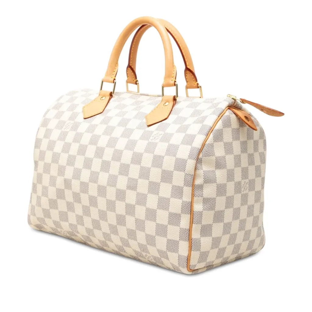 Louis Vuitton Damier Azur Speedy 30 White Very good - Back View