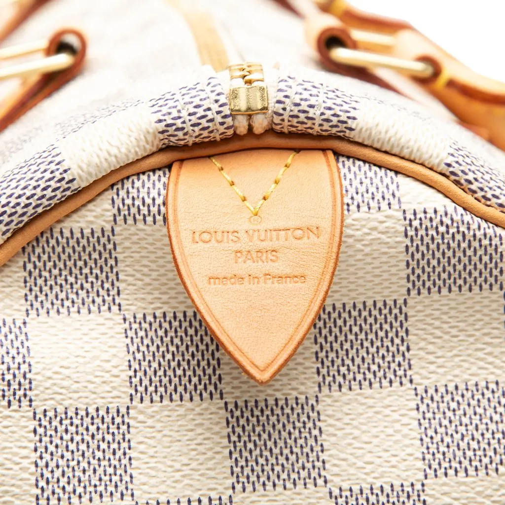 Louis Vuitton Damier Azur Speedy 30 White Very good - Box View