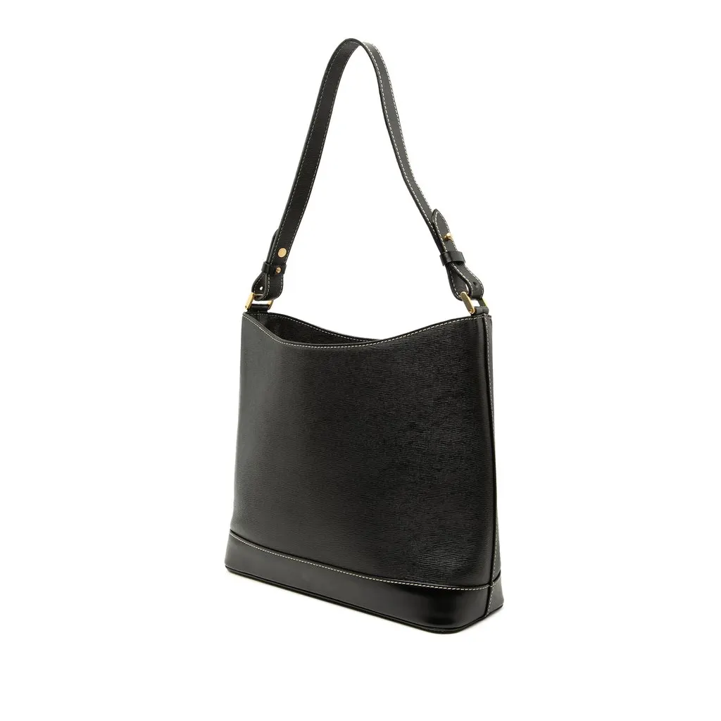 Burberry Leather Shoulder Bag Black Leather Very good - Back View