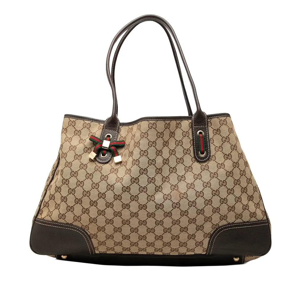 Gucci GG Canvas Princy Tote Beige Canvas Very good - Front View