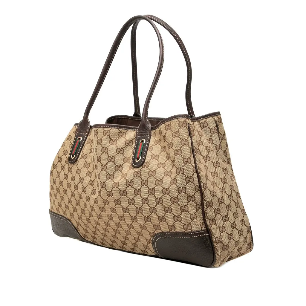 Gucci GG Canvas Princy Tote Beige Canvas Very good - Back View