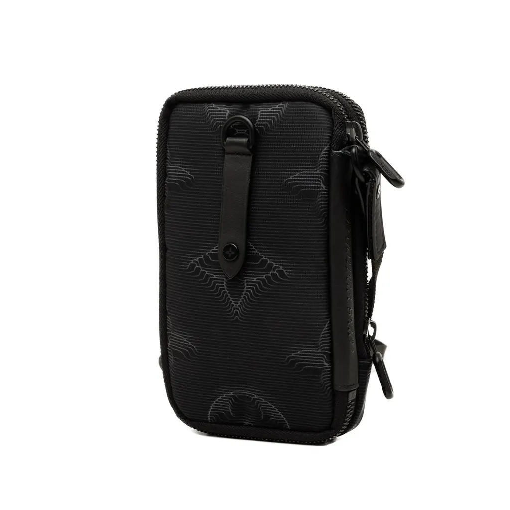 Louis Vuitton Monogram Nylon 2054 Double Phone Pouch Black Polyamide Very good - Back View