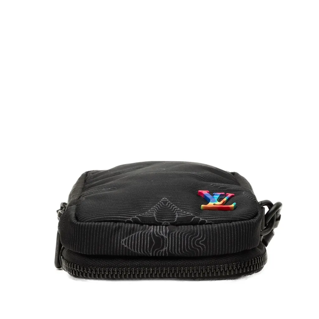 Louis Vuitton Monogram Nylon 2054 Double Phone Pouch Black Polyamide Very good - Inside View
