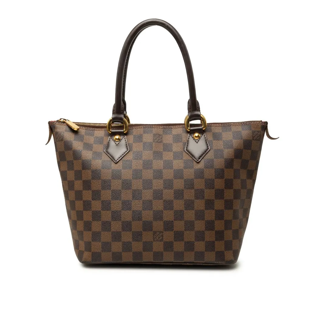 Louis Vuitton Damier Ebene Saleya PM Brown Canvas Very good - Front View