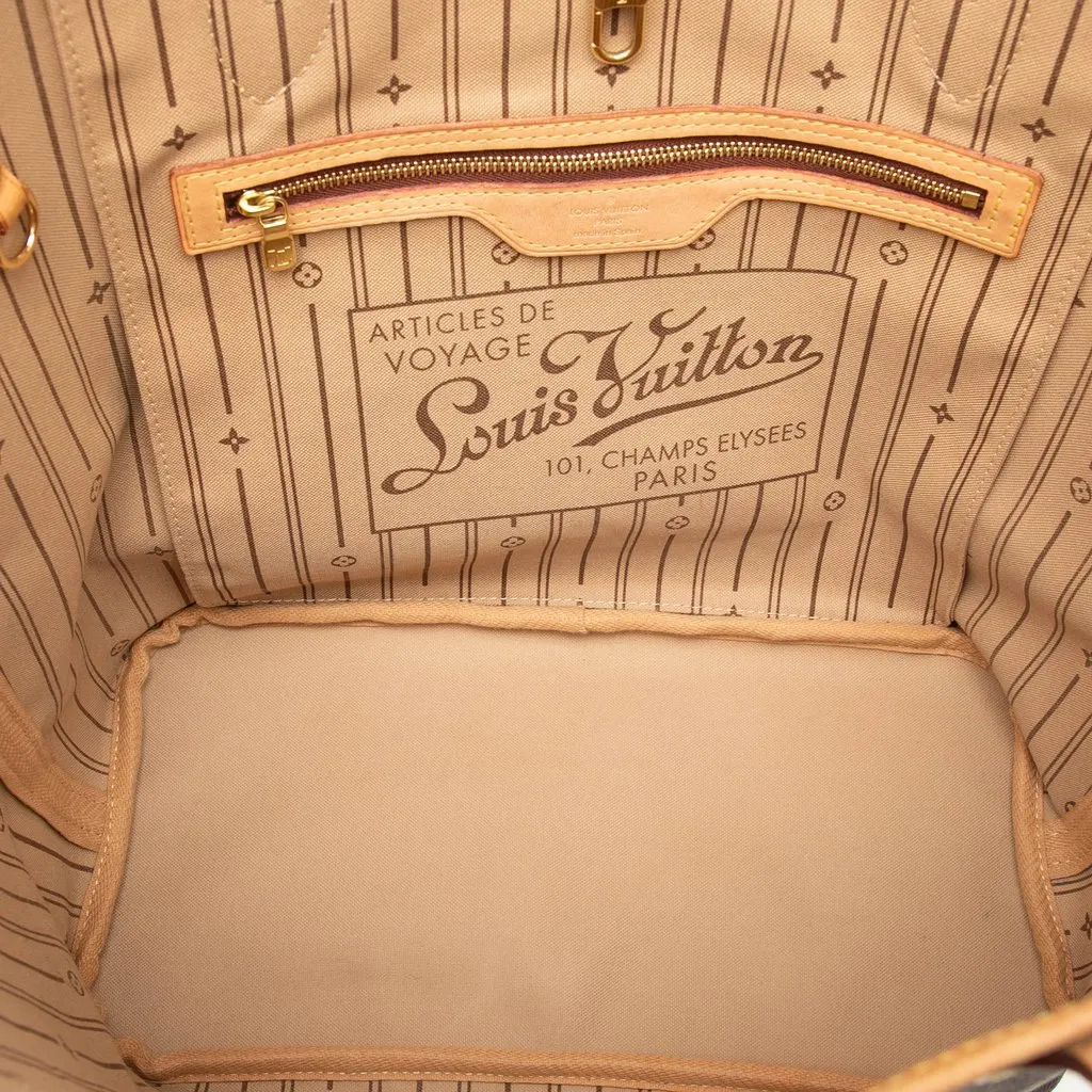 Louis Vuitton Monogram Neverfull MM Brown Very good - Model View