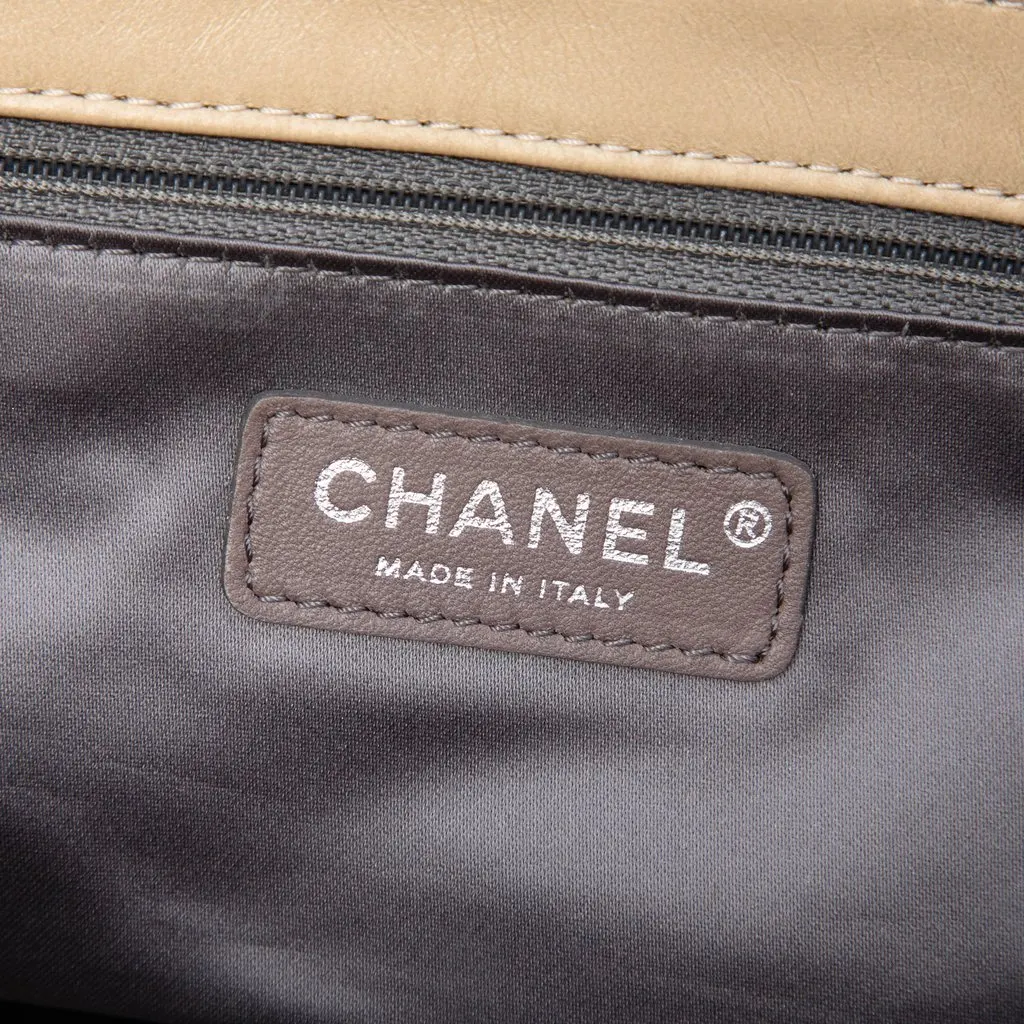 Chanel Quilted Lambskin East West Mademoiselle Flap Beige Leather Very good - Box View