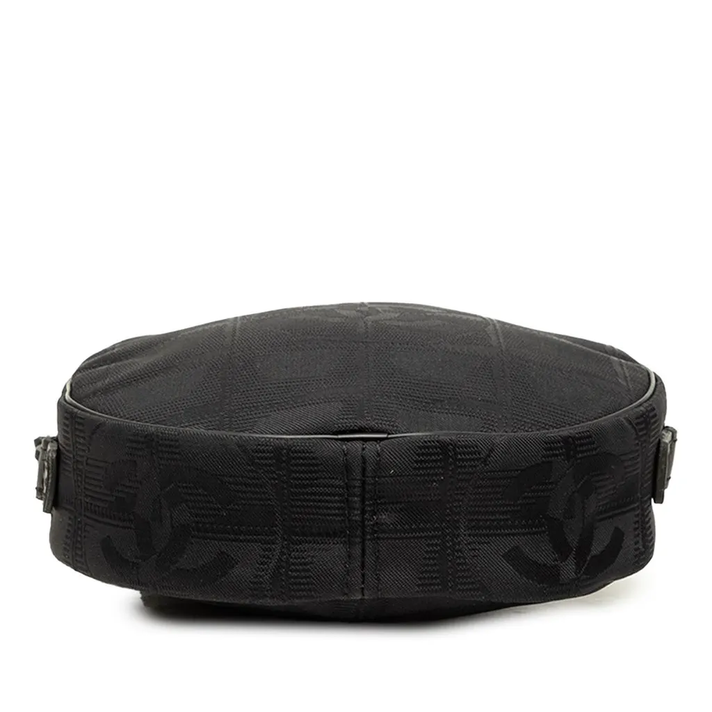 Chanel New Travel Line Nylon Round Pouch Black Polyamide Very good - Inside View