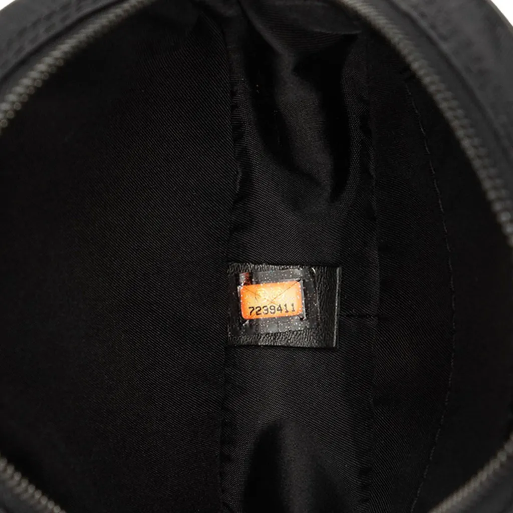 Chanel New Travel Line Nylon Round Pouch Black Polyamide Very good - Model View