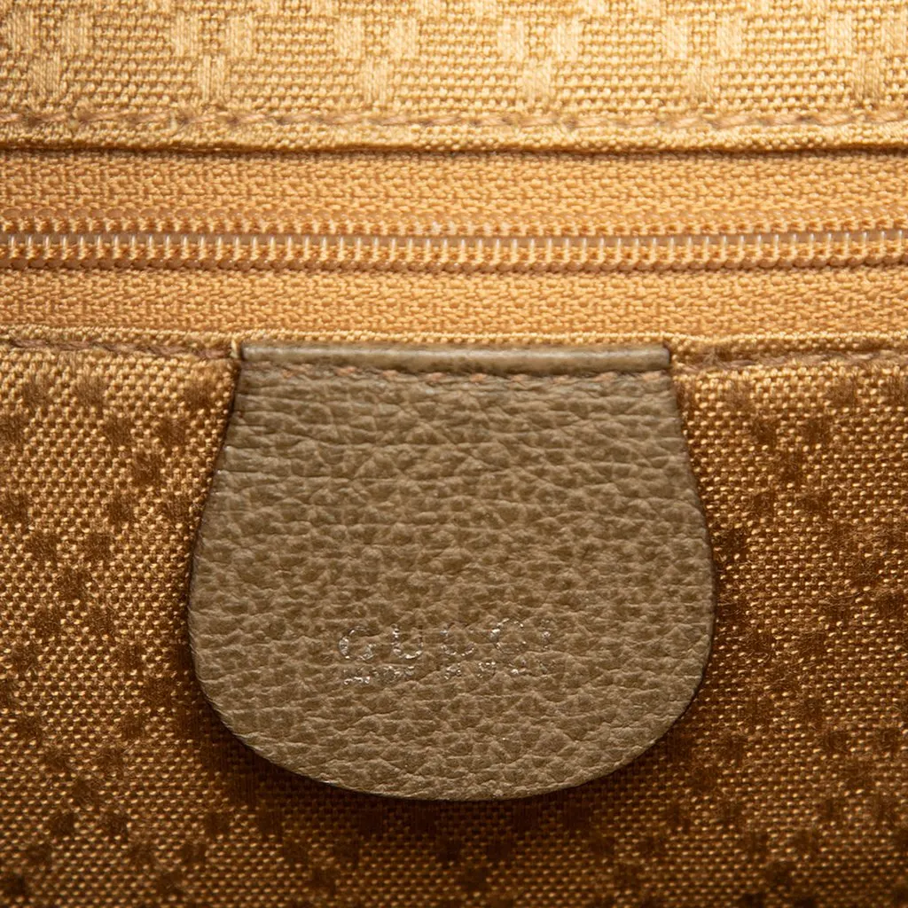 Gucci Suede Bamboo Backpack Brown Leather Very good - Box View