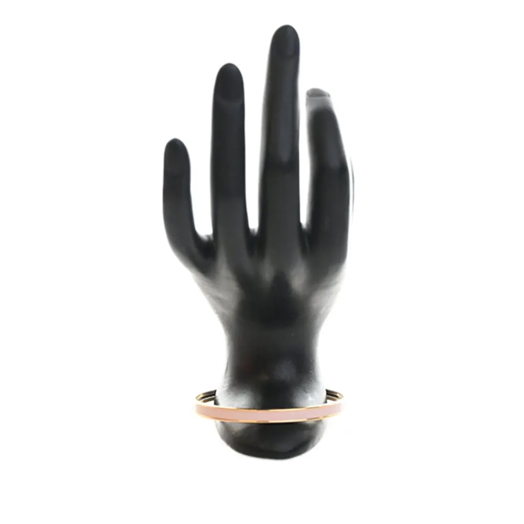 Hermès Extra Narrow Enamel Uni Bangle 65 Pink Very good - Back View