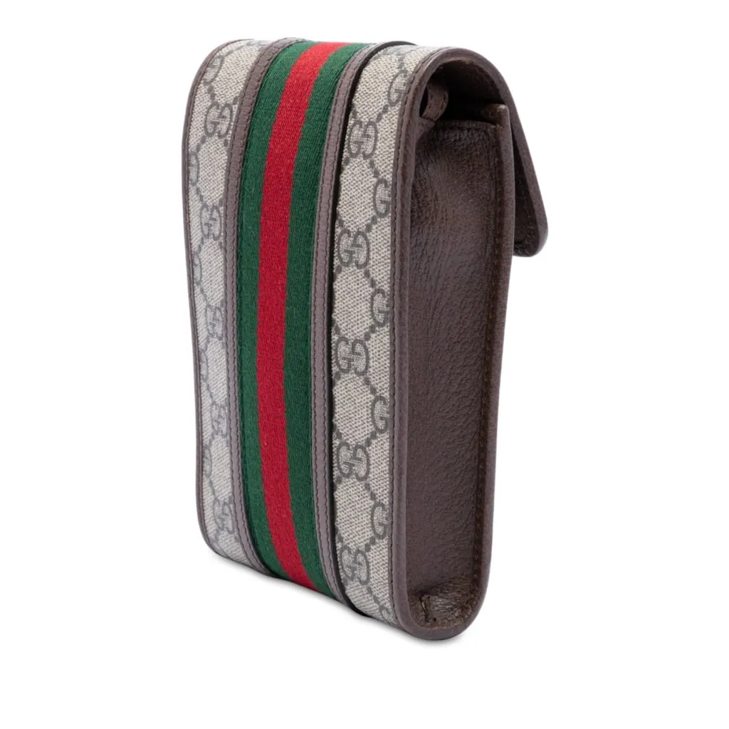 Gucci Mini GG Supreme Web Ophidia Crossbody Beige Canvas Very good - Back View