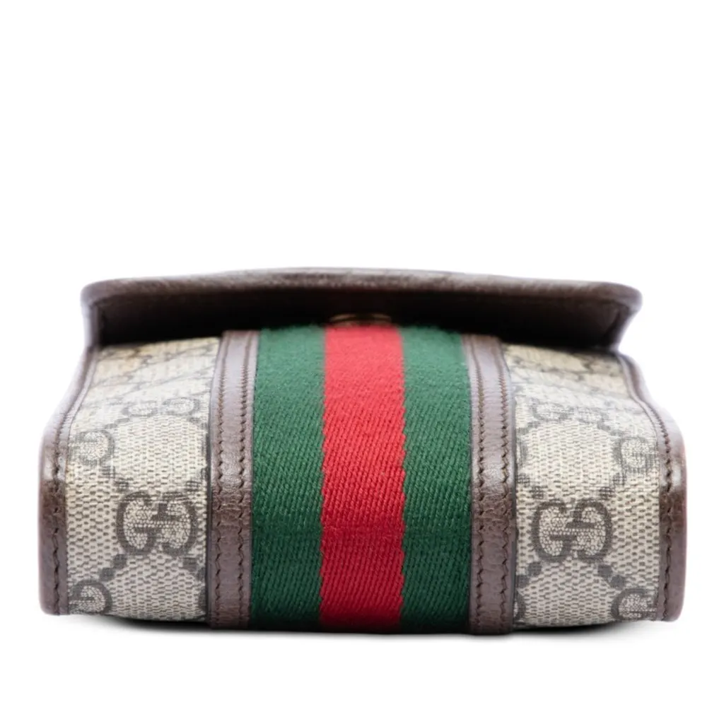 Gucci Mini GG Supreme Web Ophidia Crossbody Beige Canvas Very good - Inside View