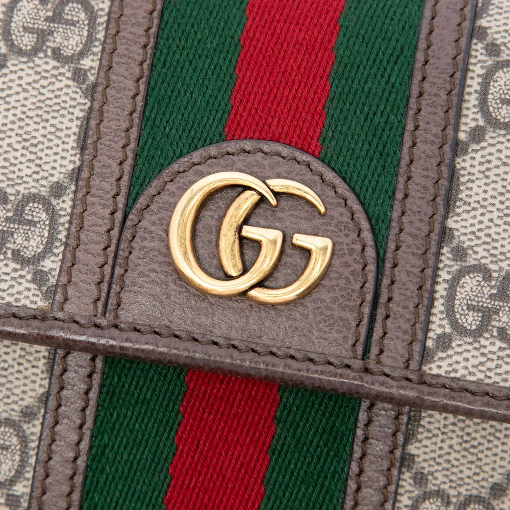 Gucci Mini GG Supreme Web Ophidia Crossbody Beige Canvas Very good - Box View