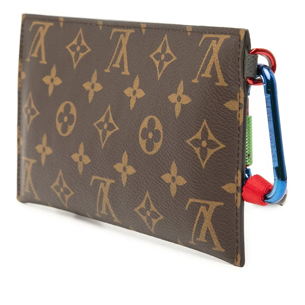 Louis Vuitton Monogram Outdoor Ribbon Pochette Brown Very good - Back View