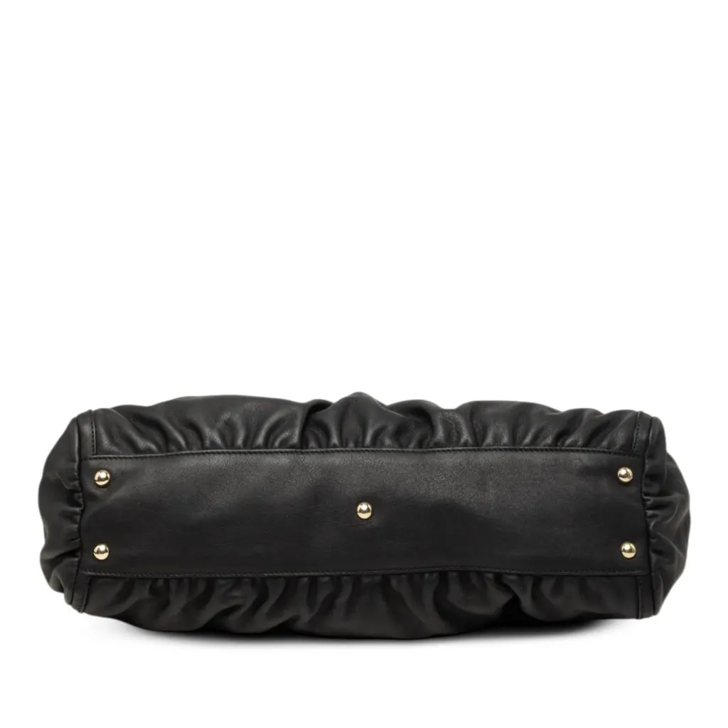 Gucci Calfskin Abbey D Ring Tote Black Leather Very good - Inside View
