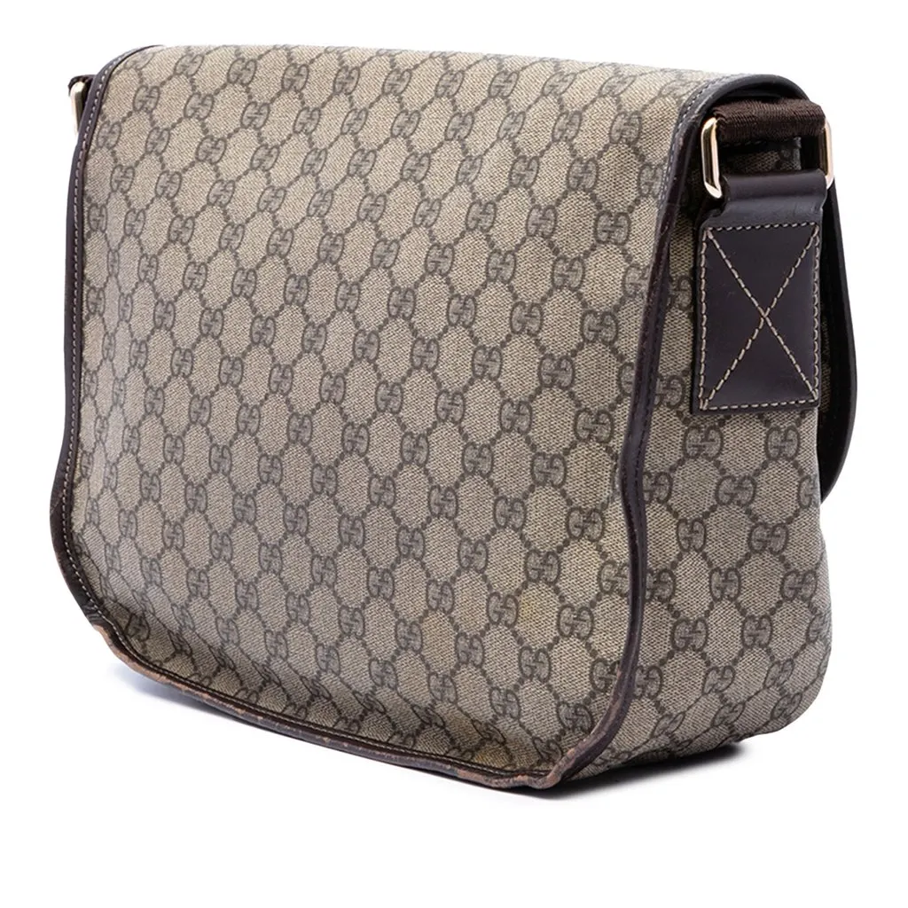 Gucci GG Supreme Crossbody Beige Canvas Good - Back View
