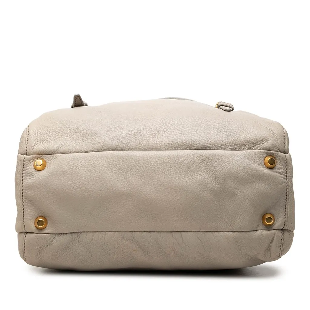 Miu Miu Leather Satchel Beige Leather Very good - Inside View