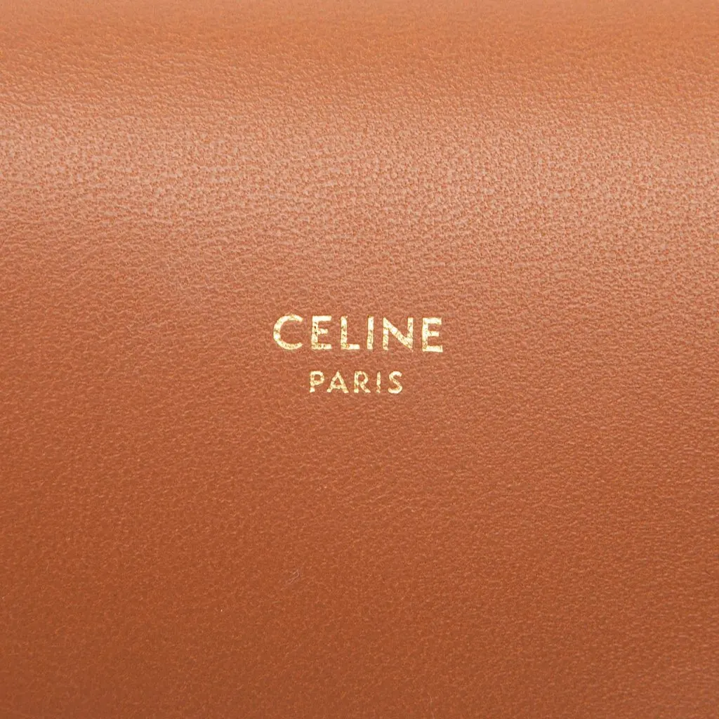 Celine Triomphe Coated Canvas Phone Pouch Flap Crossbody White Very good - Box View
