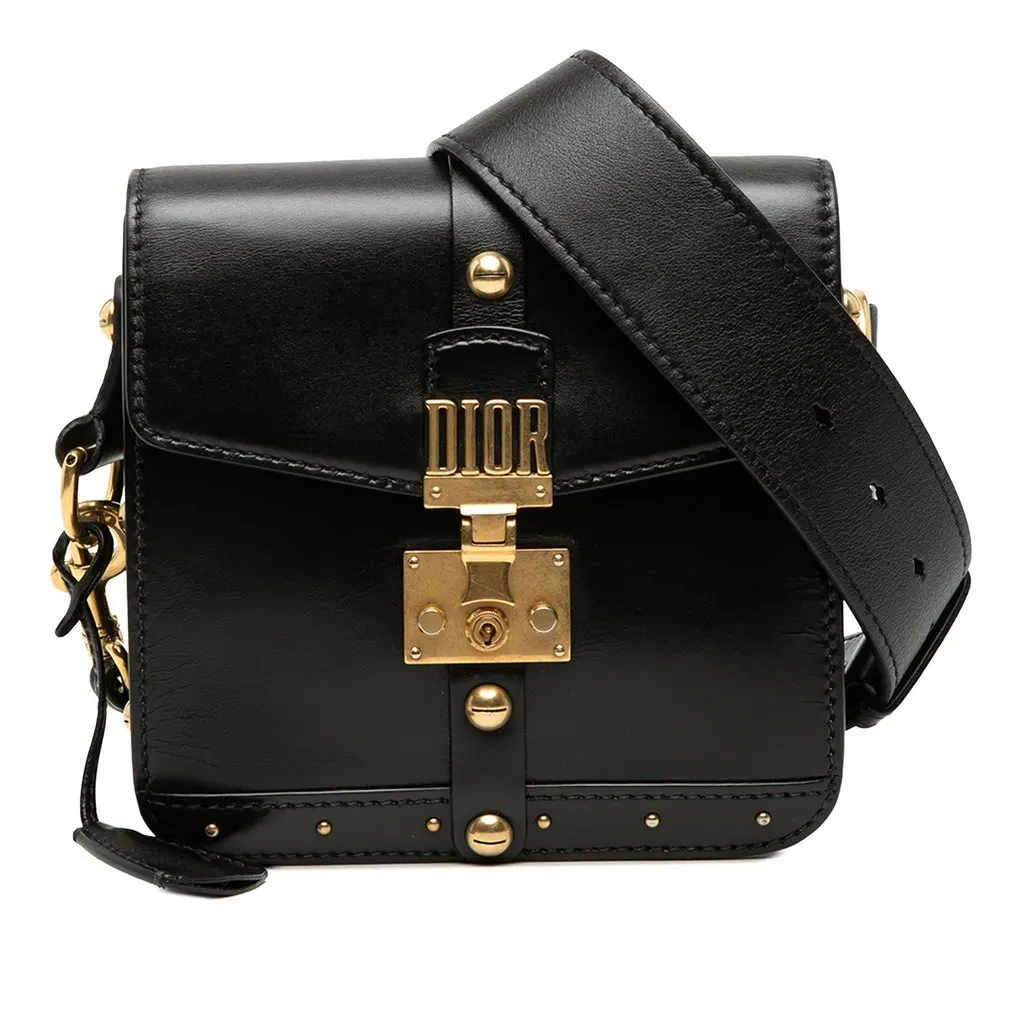 Dior Leather DiorAddict Square Flap Black Leather Very good - Front View