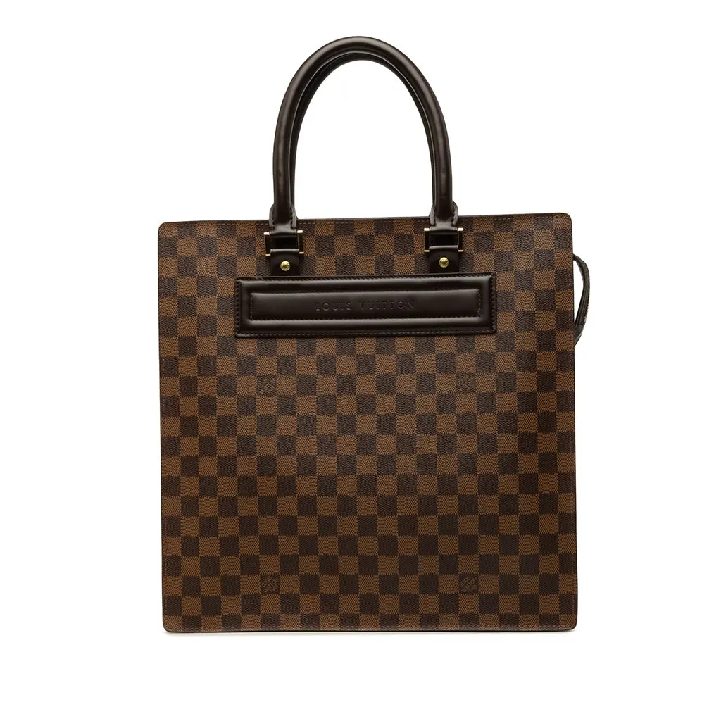 Louis Vuitton Damier Ebene Venice Sac Plat GM Brown Canvas Very good - Front View