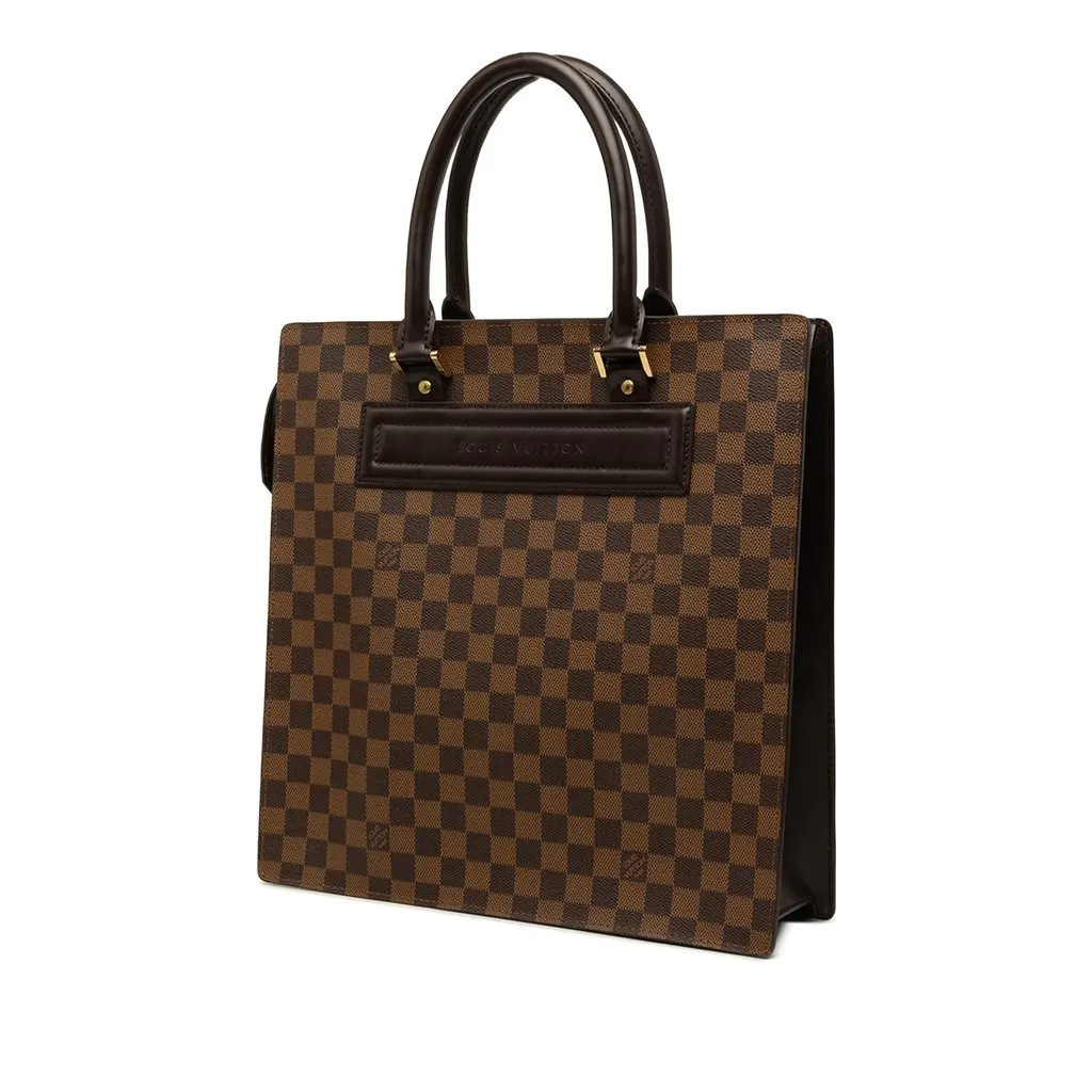 Louis Vuitton Damier Ebene Venice Sac Plat GM Brown Canvas Very good - Back View