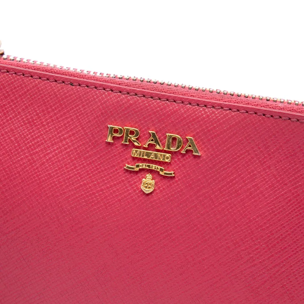 Prada Saffiano Shoulder Bag Pink Leather Good - Box View