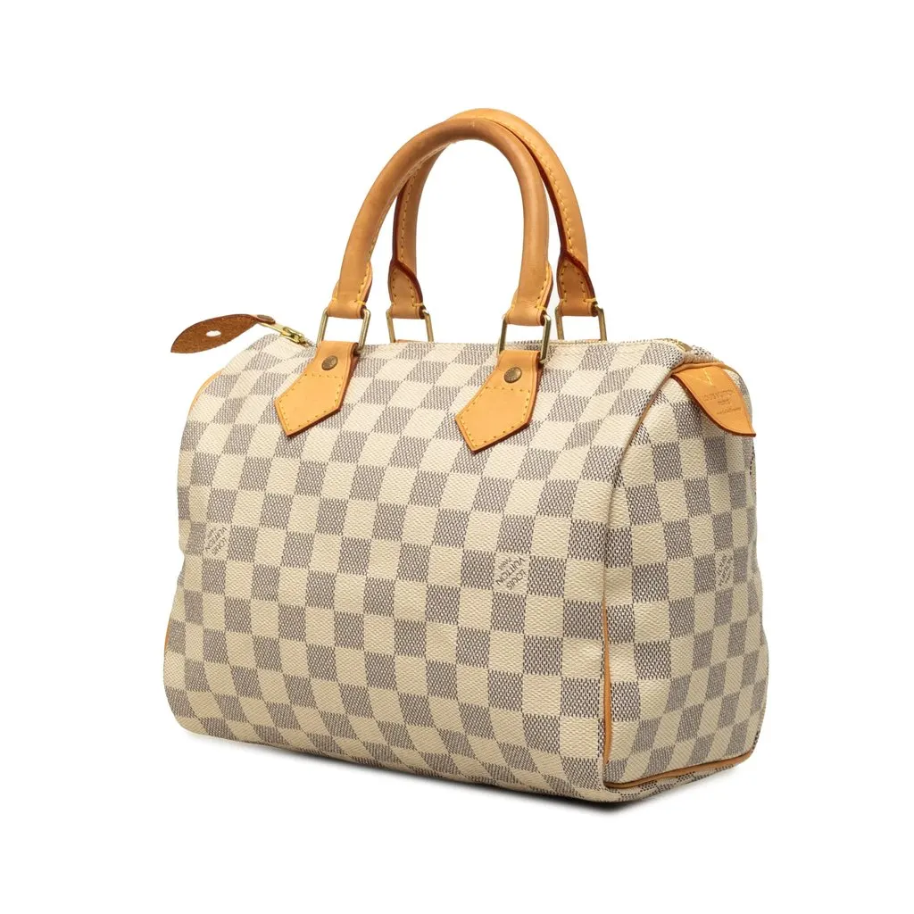 Louis Vuitton Damier Azur Speedy 25 White Canvas Very good - Back View