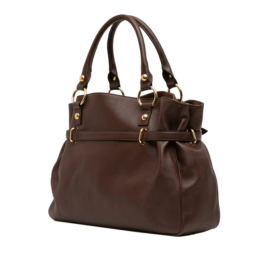 Celine Medium Leather Anita Tote Brown Leather Very good - Back View