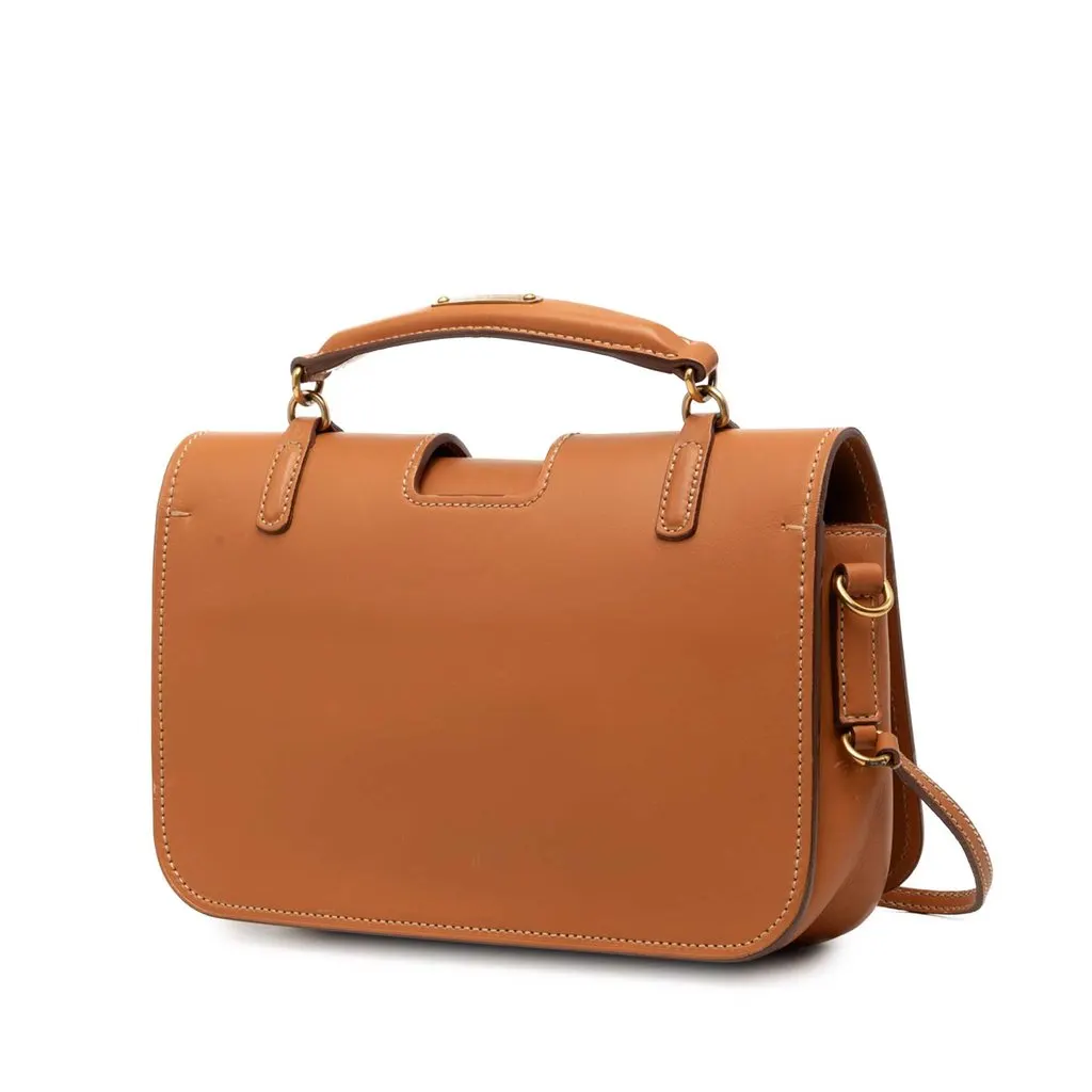 Saint Laurent Medium Lambskin Charlotte Messenger Bag Brown Leather Very good - Back View