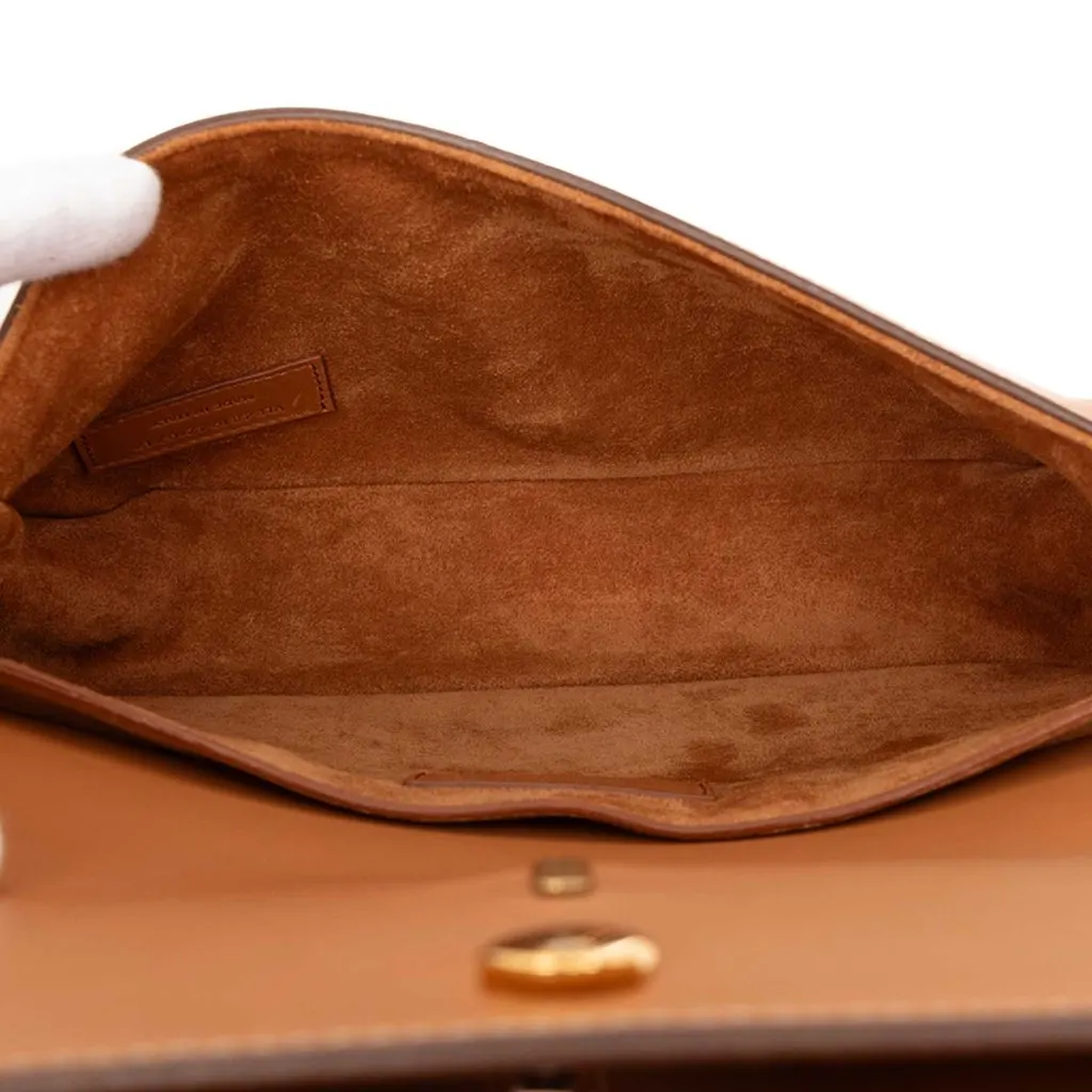Saint Laurent Medium Lambskin Charlotte Messenger Bag Brown Leather Very good - Model View