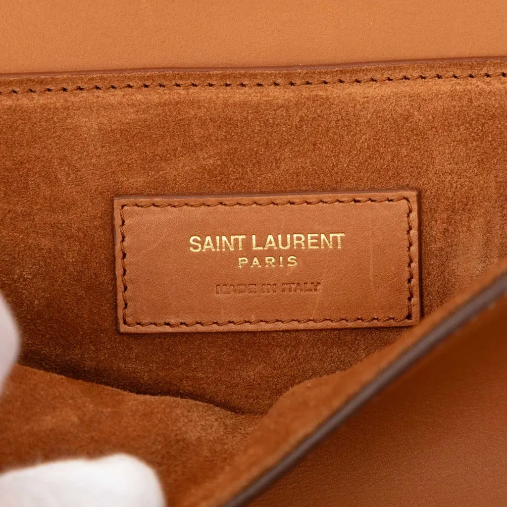 Saint Laurent Medium Lambskin Charlotte Messenger Bag Brown Leather Very good - Box View