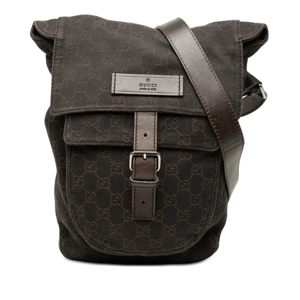 Gucci GG Canvas Crossbody Brown Very good - Front View