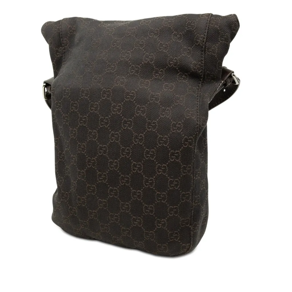 Gucci GG Canvas Crossbody Brown Very good - Back View