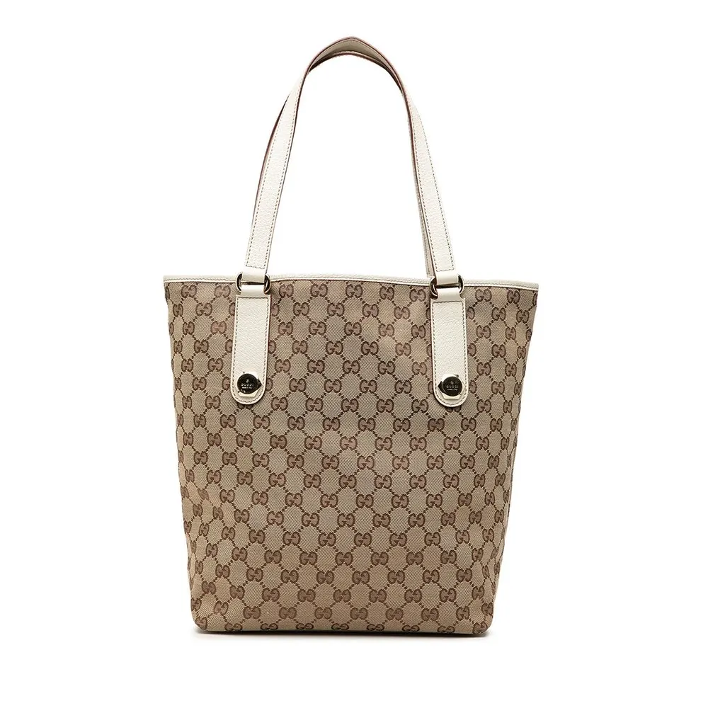 Gucci GG Canvas Charmy Tote Beige Very good - Front View