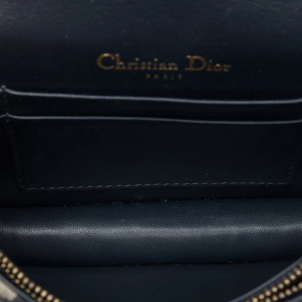 Dior Oblique Canvas Saddle Belt Bag Blue Canvas Very good - Model View