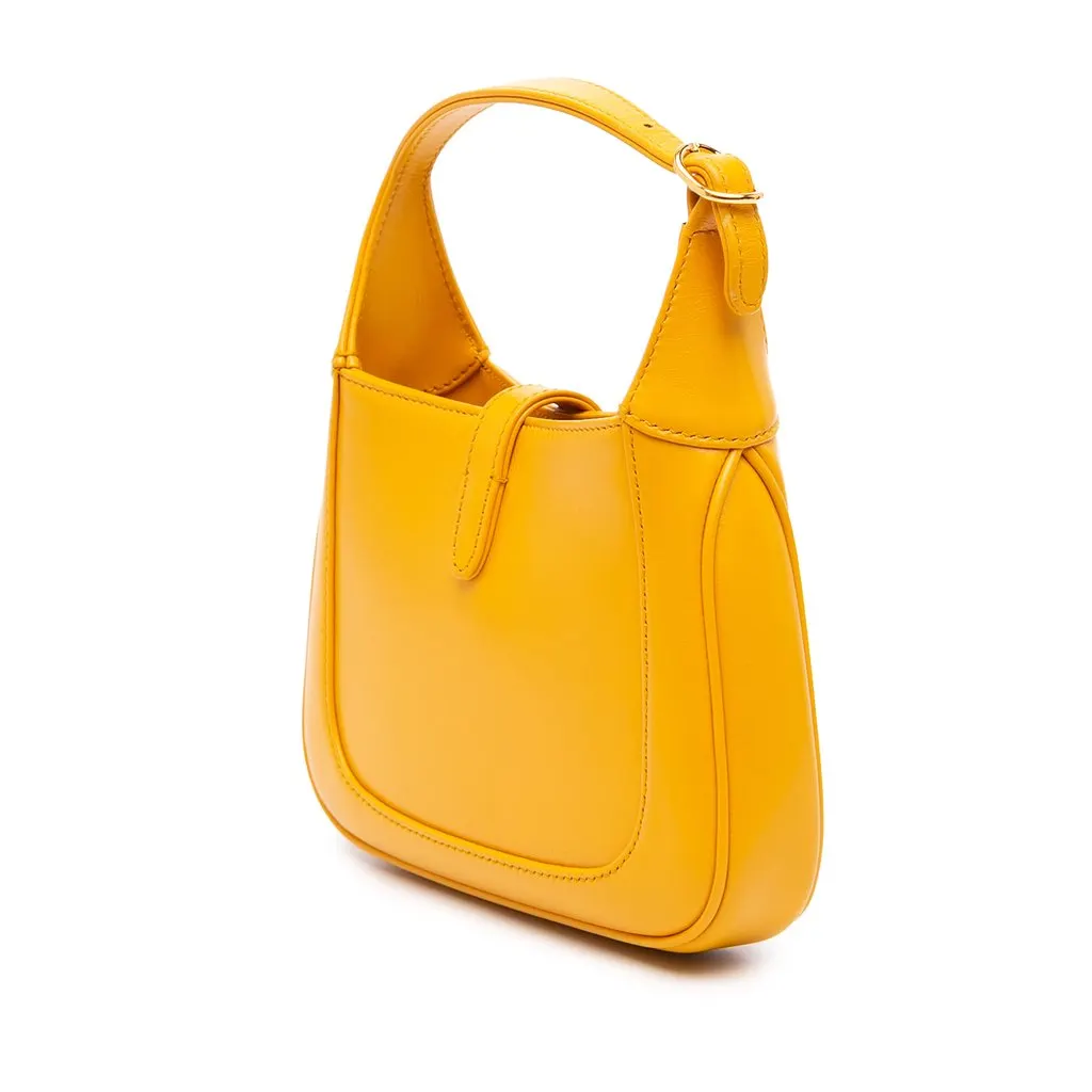 Gucci Mini Calfskin Jackie 1961 Crossbody Yellow Leather Good - Back View