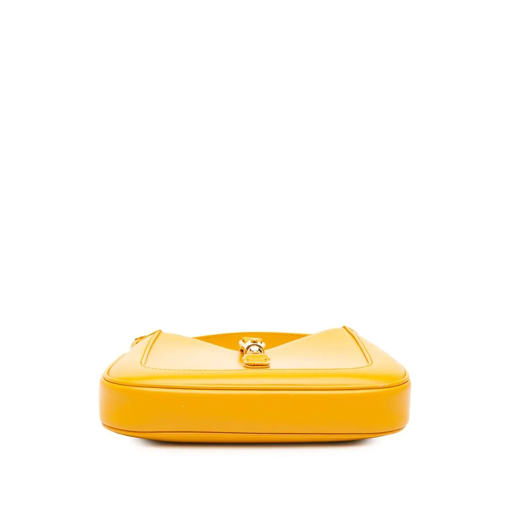 Gucci Mini Calfskin Jackie 1961 Crossbody Yellow Leather Good - Inside View