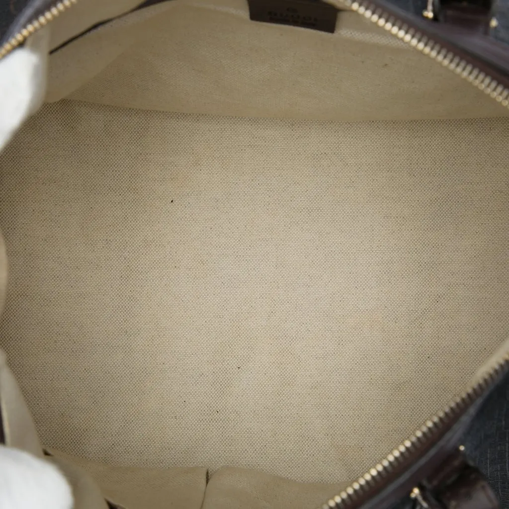 Gucci Medium GG Supreme Nice Boston Bag Brown Canvas Good - Model View