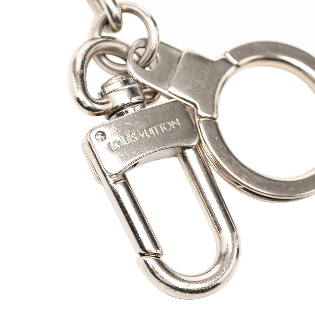 Louis Vuitton Brass LV Initiales Bag Charm Silver Metal Very good - Inside View