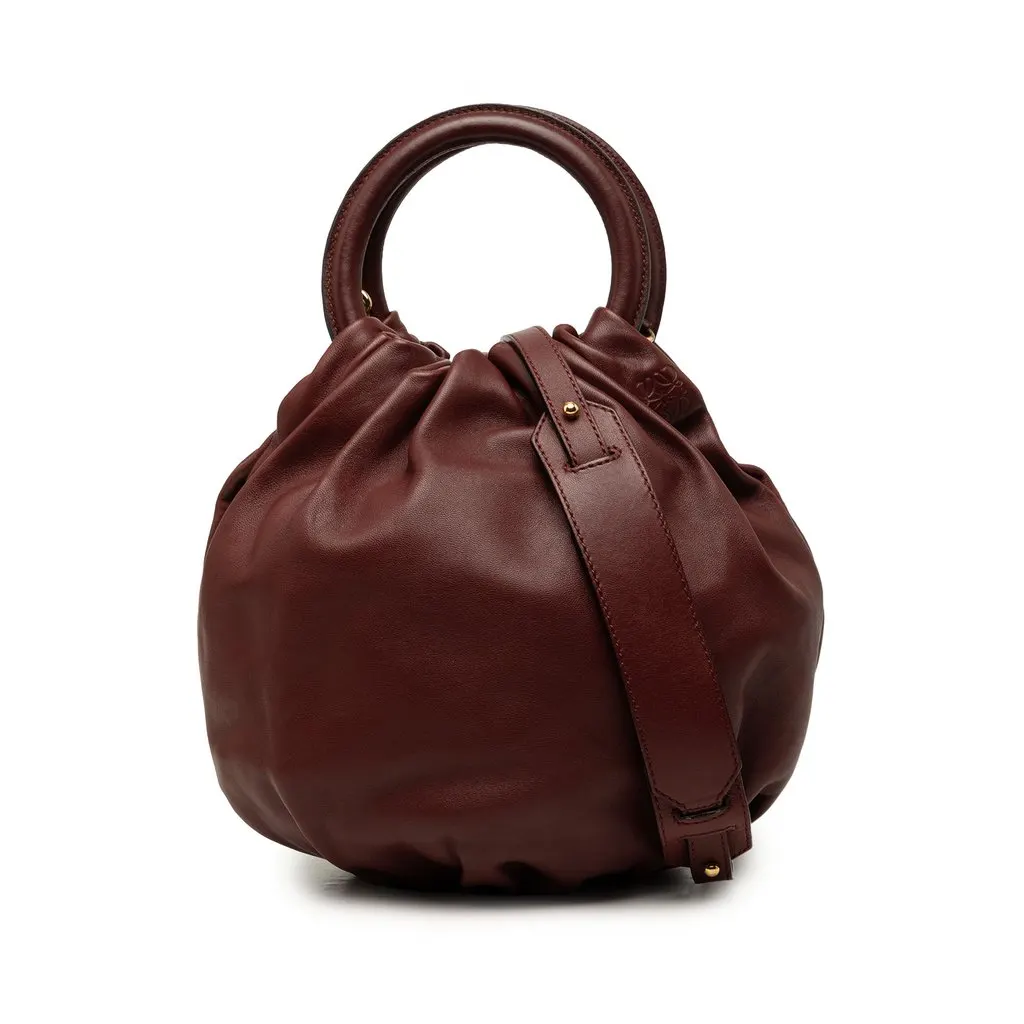 LOEWE Nappa Bounce Satchel Red Leather Very good - Front View