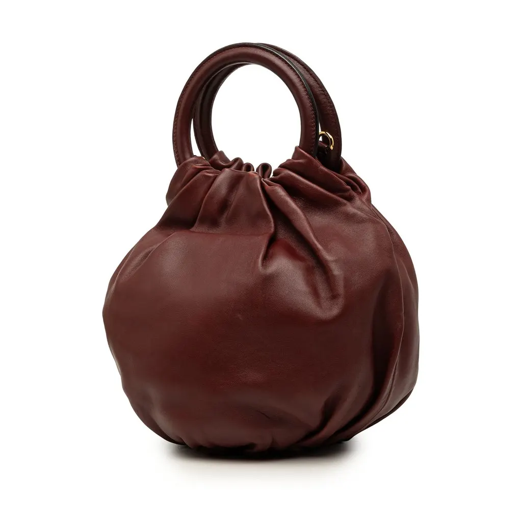 LOEWE Nappa Bounce Satchel Red Leather Very good - Back View