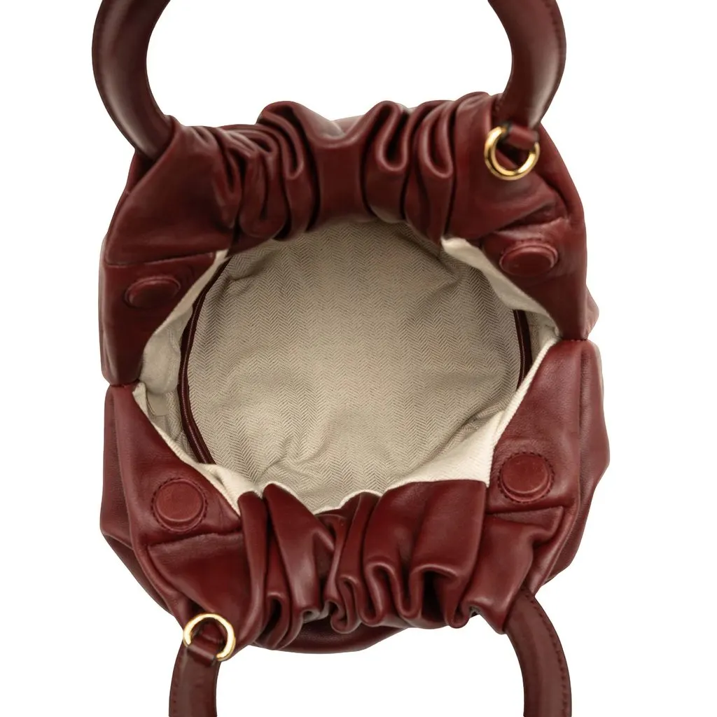 LOEWE Nappa Bounce Satchel Red Leather Very good - Model View