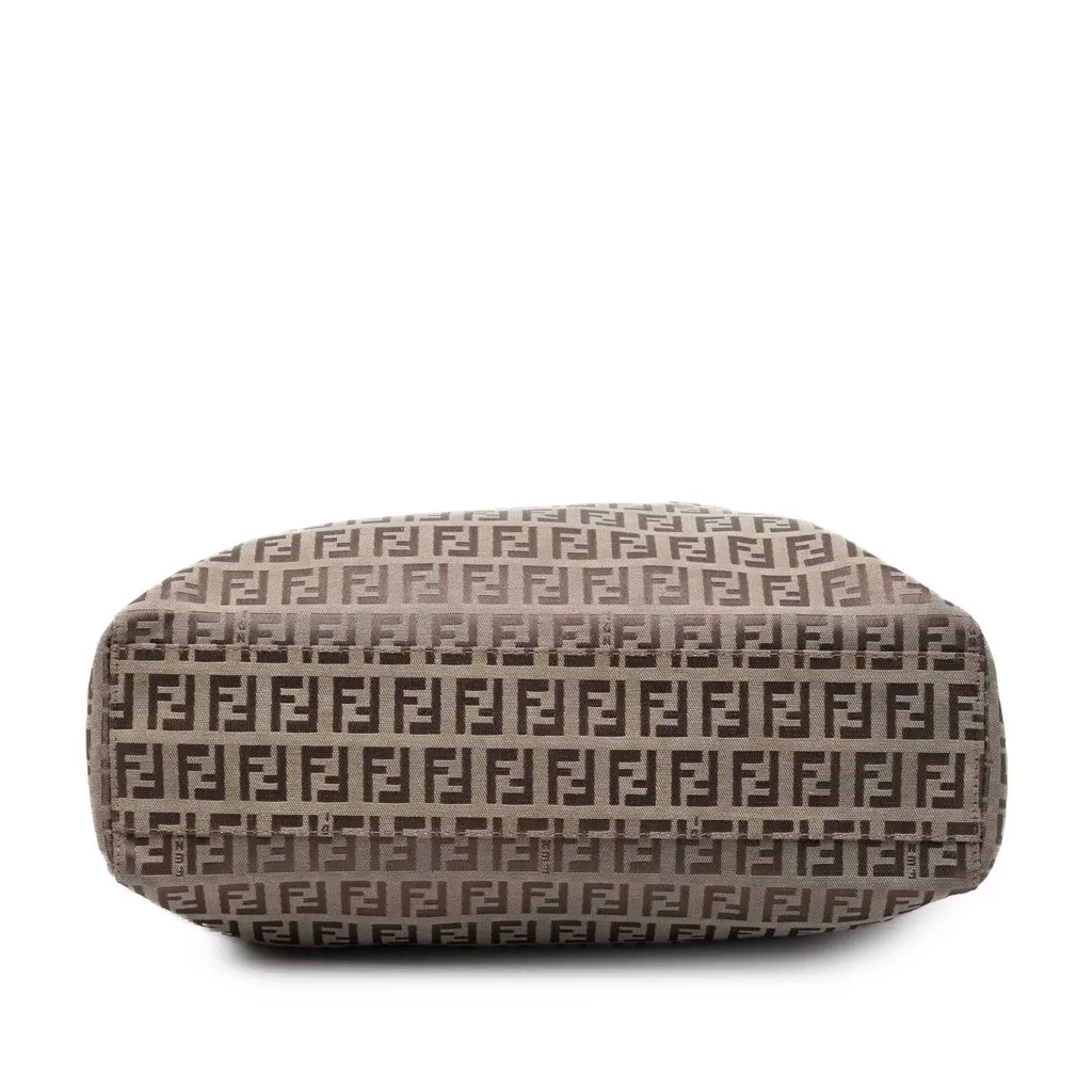 Fendi Zucchino Canvas Tote Beige Good - Inside View