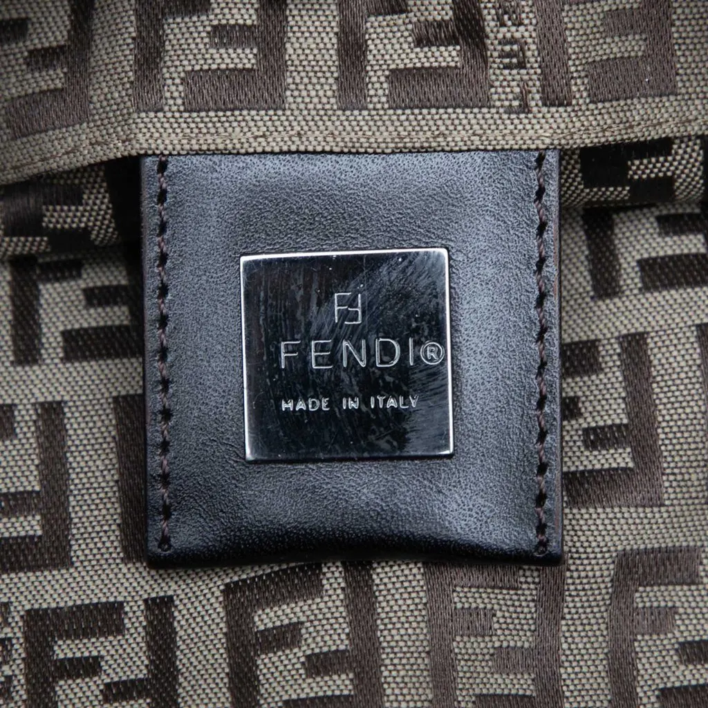 Fendi Zucchino Canvas Tote Beige Good - Box View
